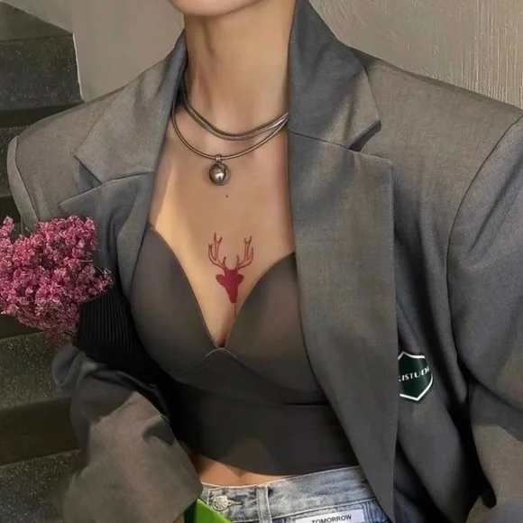 💎HP‼️💋 Gorgeous Titanium steel Silver-toned Double-layered Chain necklace rock - Picture 4 of 8